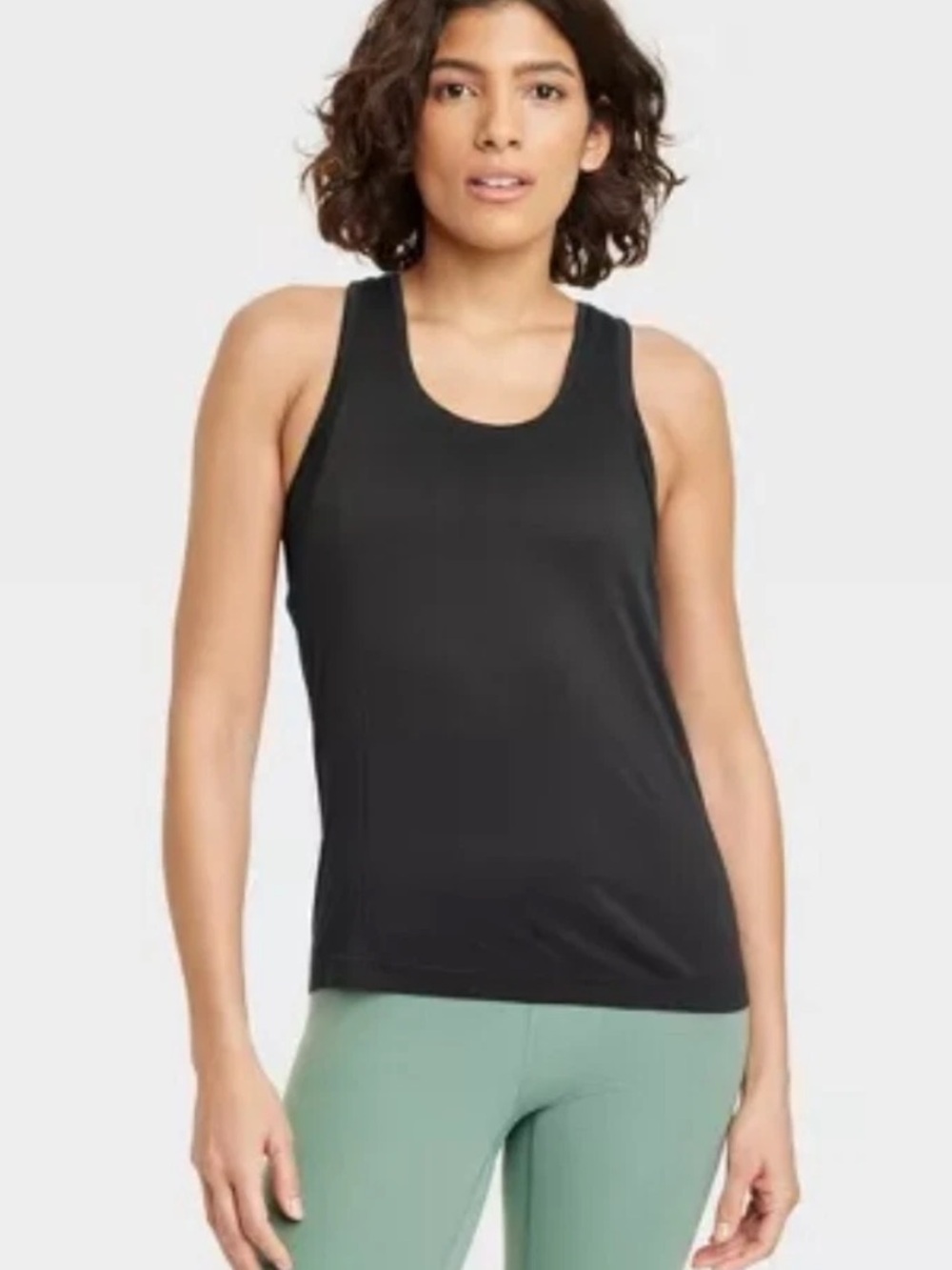 all in motion Black Racerback Tank Top